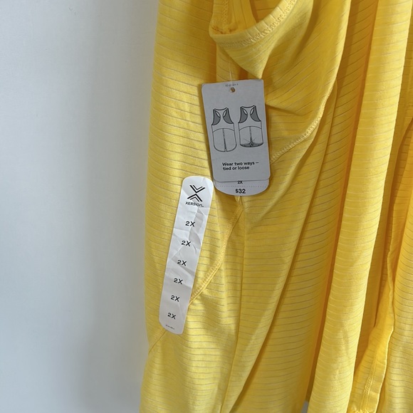 NWT XERION WOMENS SCOOP NECK TANK TOP RACER BACK YELLOW SIZE 2X - Picture 9 of 9